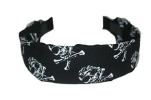Load image into Gallery viewer, Cloth Pirate Skull and Crossbones Hair Band (Various Colours)