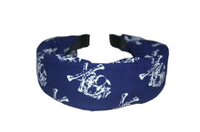 Load image into Gallery viewer, Cloth Pirate Skull and Crossbones Hair Band (Various Colours)