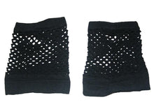 Load image into Gallery viewer, Black Fishnet Fingerless Gloves