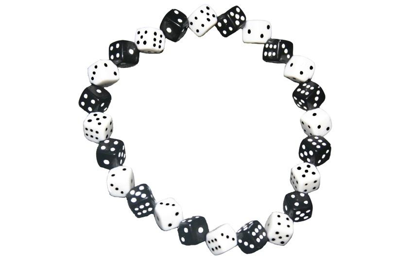 Skinny Dice Bracelet (Various Colours)